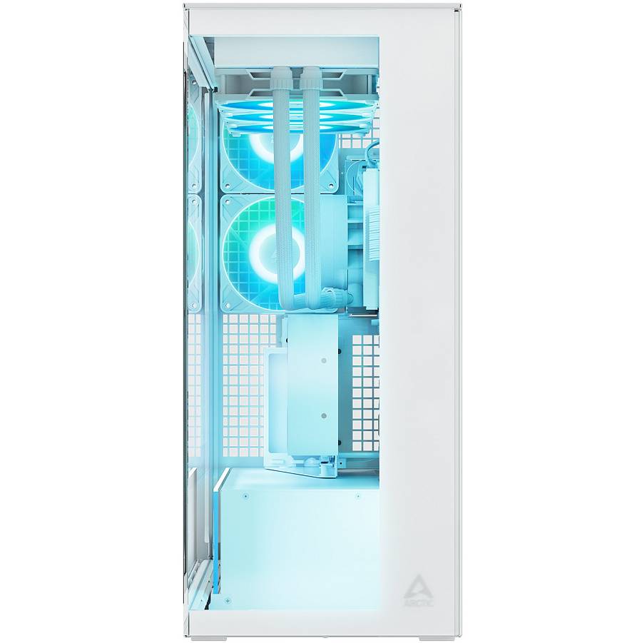 Arctic Xtender (White) transparent window with GPU vertical mount