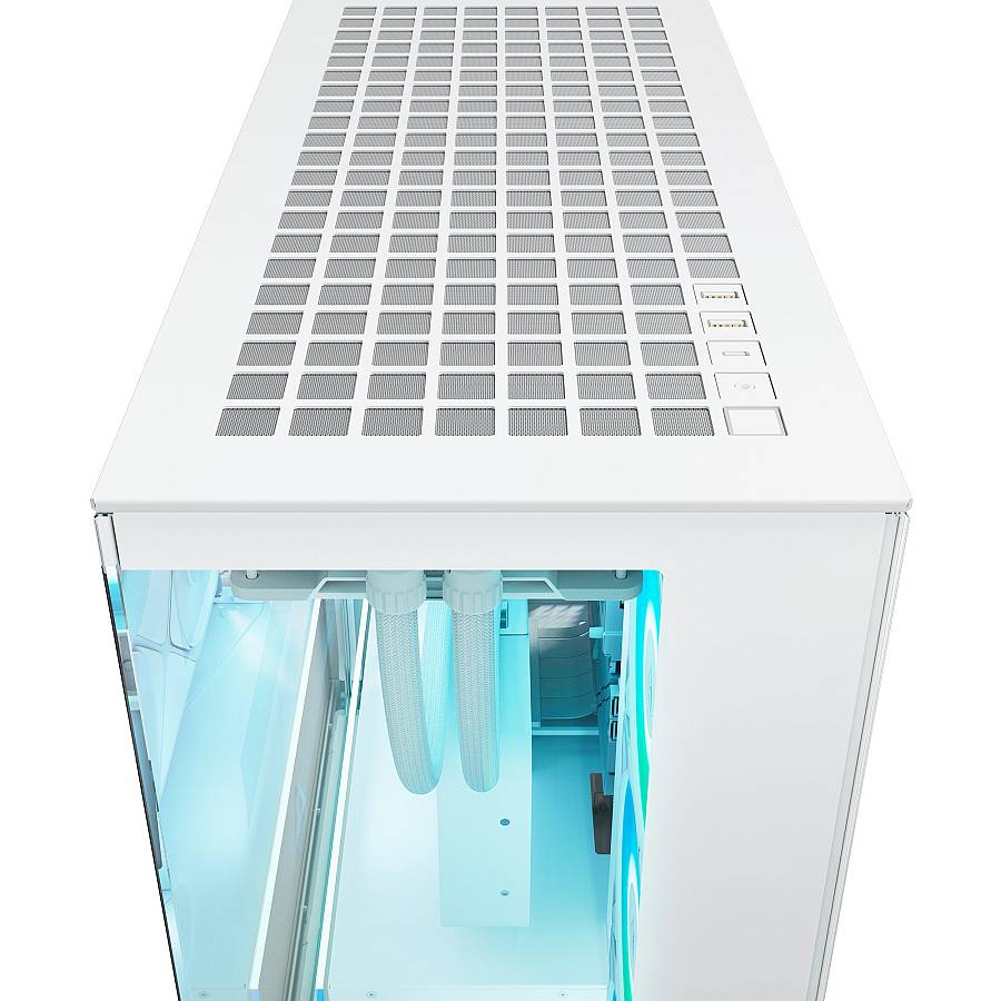 Arctic Xtender (White) transparent window with GPU vertical mount