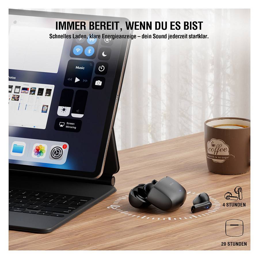 4smarts Wireless Headset SkyBuds Air. schwarz