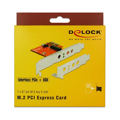 PCI Express x1 Karte > 1 x intern M.2 Key E - Low Profile Formfaktor