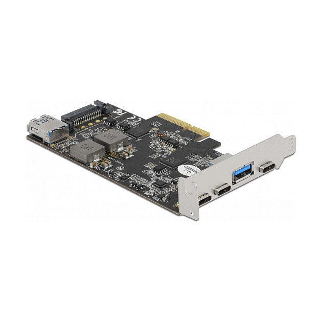 PCI Express x4 Karte zu 3 x USB Type-C™ + 2 x USB Typ-A - SuperSpeed USB 10 Gbps - Low Profile Formfaktor