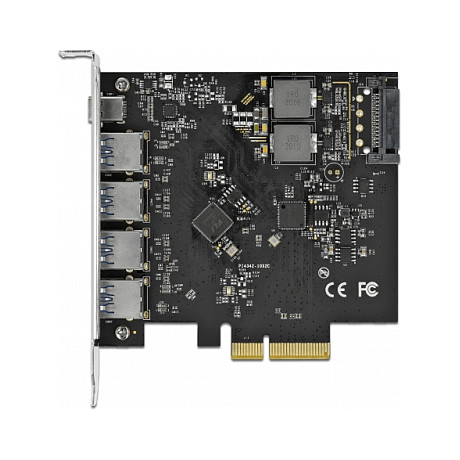 PCI Express x4 Karte zu 1 x USB Type-C™ + 4 x USB Typ-A - SuperSpeed USB 10 Gbps