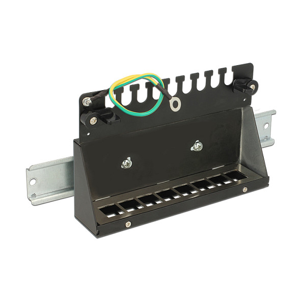 Keystone Desktop Patchpanel 8 Port schwarz