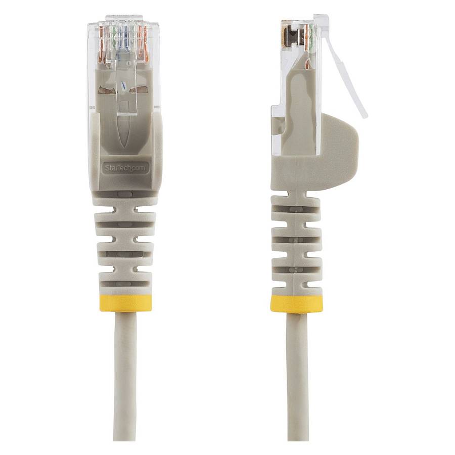 STARTECH.COM 2.5m CAT6 Cable - Grey Slim CAT6 Patch Cable - Snagless RJ45 Connectors - LSZH - 28 AWG Copper Wire