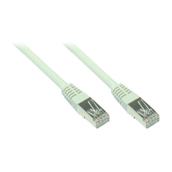 GoodConnections Patchkabel mit Rastnasenschutz. Cat. 5e. SF/UTP. PVC. 100MHz. grau. 0.15m.