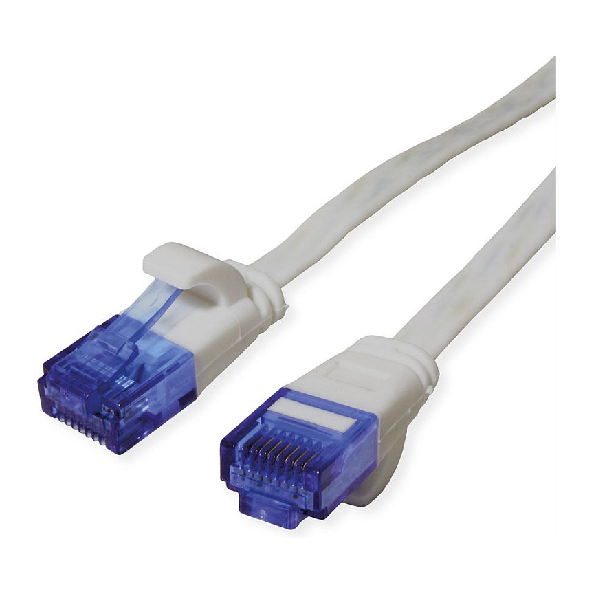 VALUE Patchkabel Cat.6A (Class EA) UTP. extra-flach. grau. 1 m