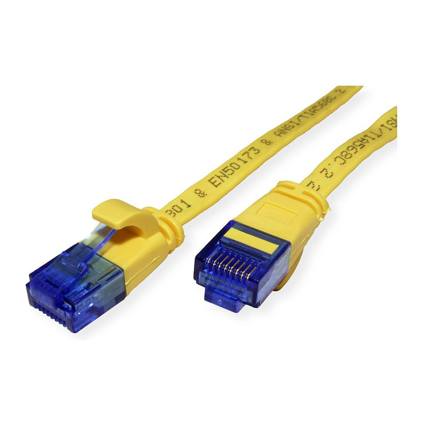 VALUE Patchkabel Cat.6A (Class EA) UTP. extra-flach. gelb. 2 m