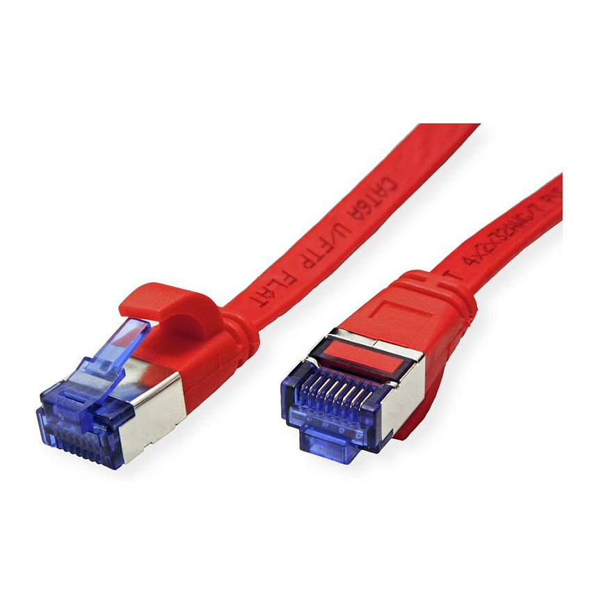 VALUE Patchkabel Cat.6A (Class EA) FTP. extra-flach. rot. 1.5 m