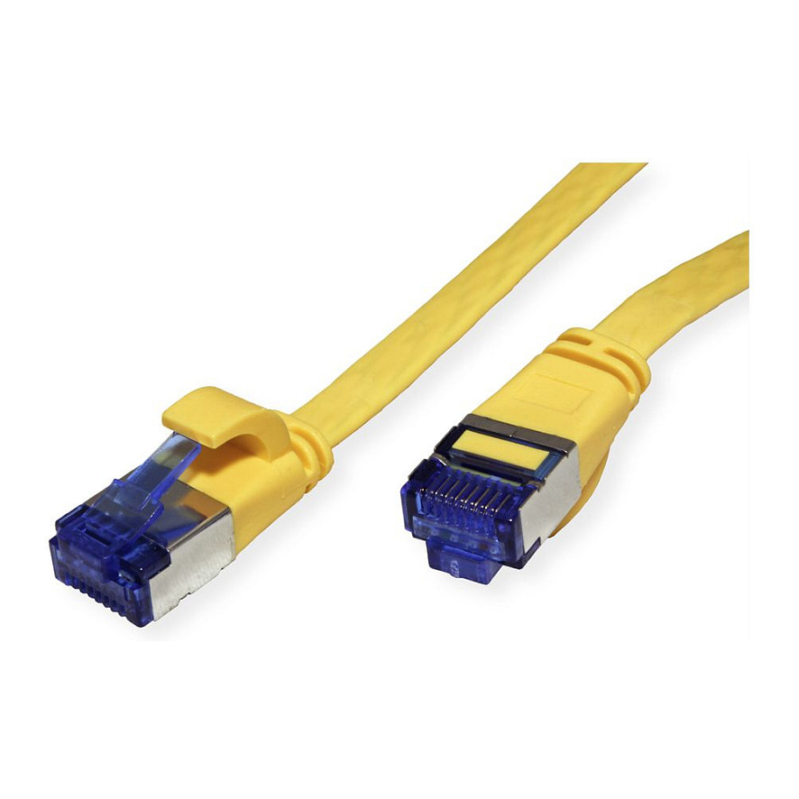 VALUE Patchkabel Cat.6A (Class EA) FTP. extra-flach. gelb. 0.5 m