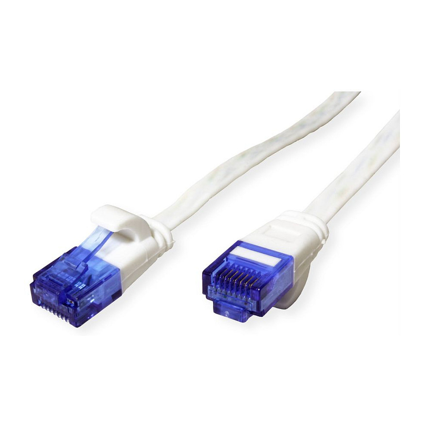 VALUE Patchkabel Cat.6A (Class EA) UTP. extra-flach. wei. 1.5 m