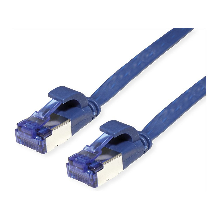 VALUE Patchkabel Cat.6A (Class EA) FTP. extra-flach. blau. 2 m