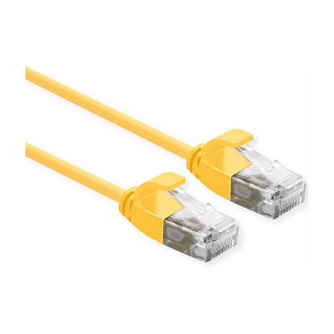 ROLINE UTP DataCenter Patchkabel Cat.6A (Class EA). LSOH. slim. gelb. 0.15 m