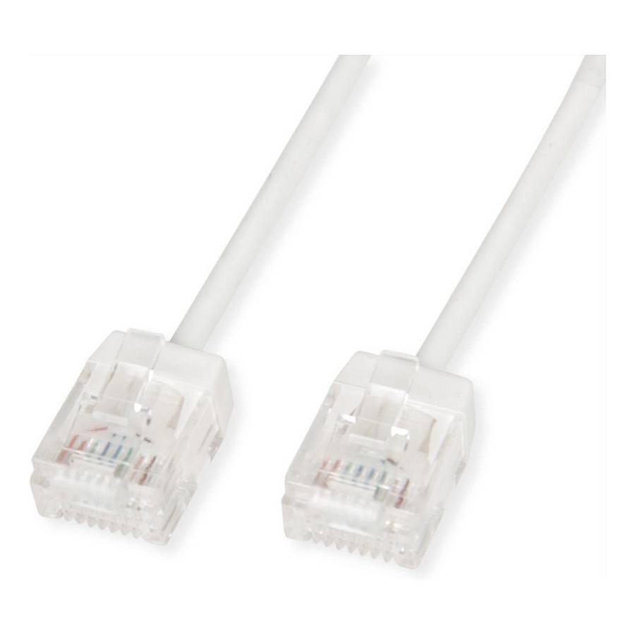 ROLINE UTP DataCenter Patchkabel Cat.6A (Class EA). LSOH. slim. extra kurzer Stecker. wei. 0.5 m