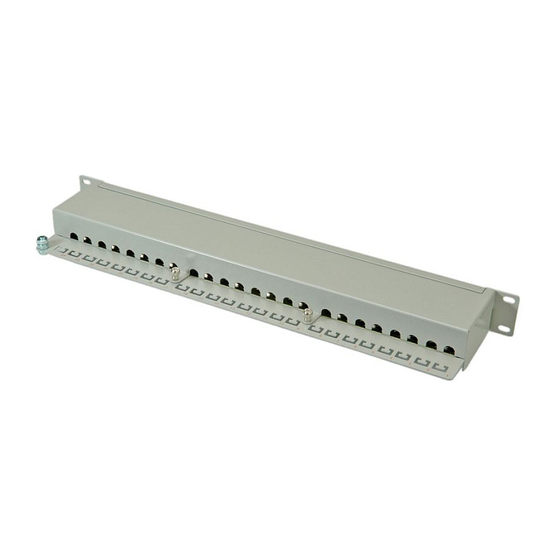 ROLINE Kat.6 Class E 48.26cm 19Zoll-Patchpanel 24P geschirmt grau