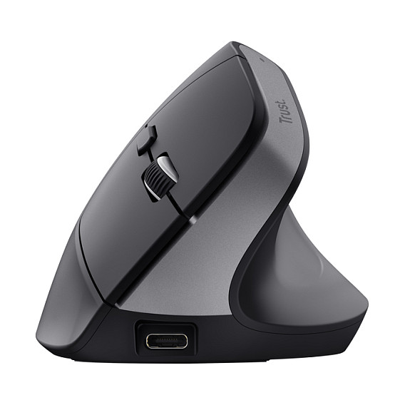 Trust Bayo+ Kabellose Ergonomische Mouse Bluetooth und 2.4G-USB-Mikroempfänger. Auflösung 2.400 dpi