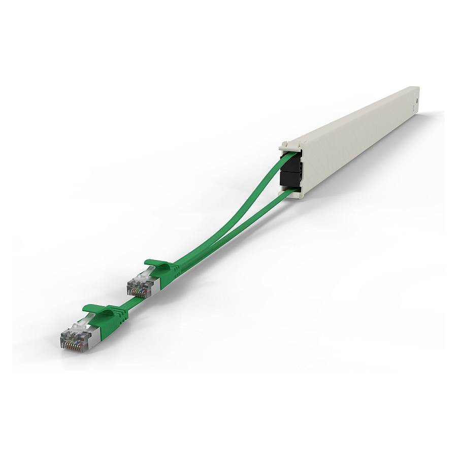 Patchbox patchbox.one Kupferkassette 46RU (2.5 m). Cat. 6a. U/FTP. PoE. grün