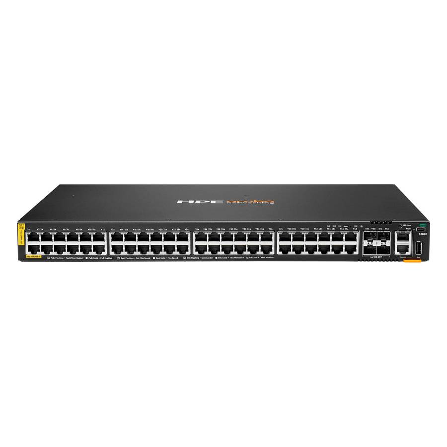 HPE Aruba Networking CX 6200F 48G Class-4 PoE 4SFP+ 370W Switch (EN)
