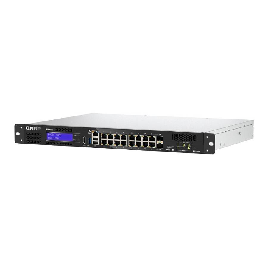 QGD-1600 - Switch - Smart - 4 x 10/100/1000 (PoE++) + 10 x 10/100/1000 (PoE+) + 2 x Kombinations-Gigabit-SFP (PoE+) - an Rack montierbar - AC