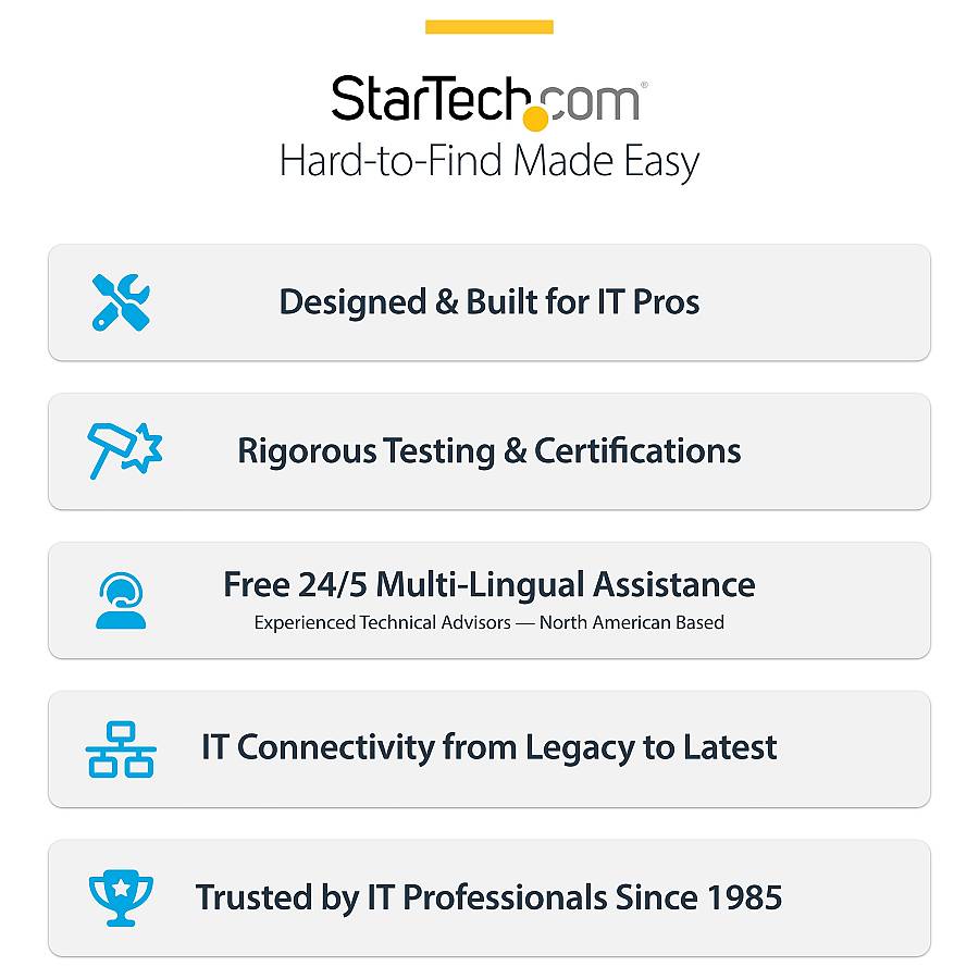 STARTECH.COM 8 Port DisplayPort KVM Switch 1HE Rackmount Satz 4K 60Hz DP 1.2 KVM Umschalter Taste/Hotkey TAA