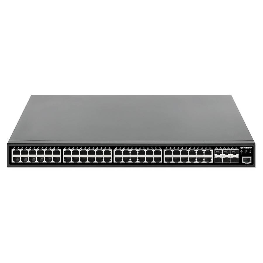 Intellinet 54-Port L2+ Fully Managed PoE+ Switch mit 48 Gigabit Ethernet-Ports und 6 SFP+ Uplinks