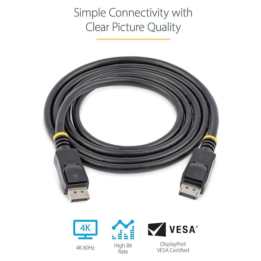 StarTech DisplayPort 1.2 Cable with Latches - Certified 3m