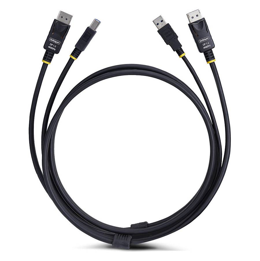 StarTech 10ft (3m) DisplayPort and USB 5Gbps KVM Cable - Tastatur- / Video- / Maus- (KVM-)