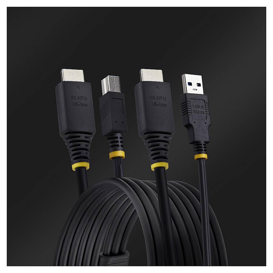 StarTech 10ft (3m) HDMI and USB 5Gbps KVM Cable - Tastatur- / Video- / Maus- (KVM-)