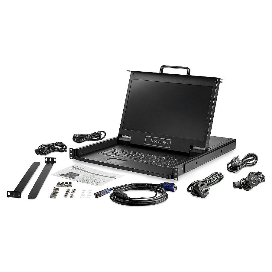 StarTech 1 HE KVM Konsole fr Server Racks - VGA KVM - 173in - 1080p HD