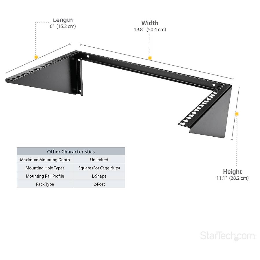 StarTech Vertikales Wandmontage 19 Zoll Server Rack - 6HE