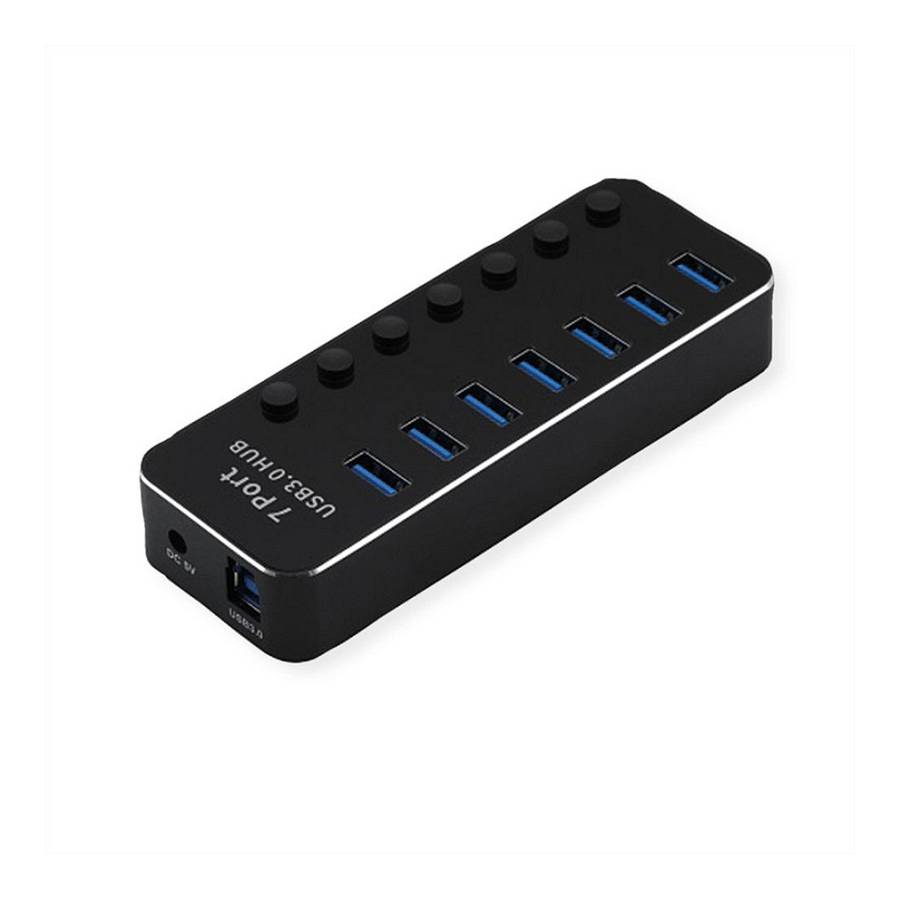 ROLINE USB 3.2 Gen 1 Notebook Hub. 7 Ports. einzeln schaltbar