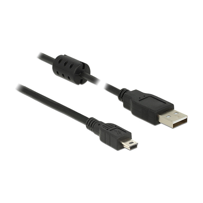 DELOCK Kabel USB 2.0 Typ-A Stecker > USB 2.0 Mini-B Stecker 0.5 m schwarz