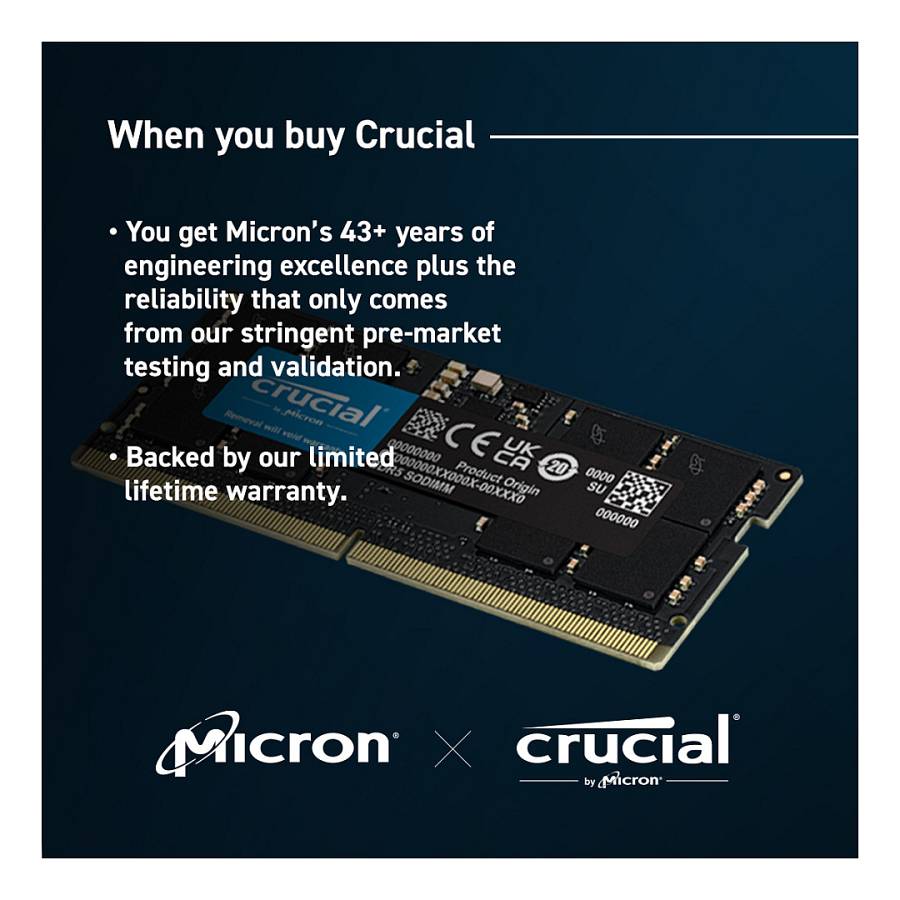 Crucial 5600 24GB SODIMM CL46 (16Gbit)