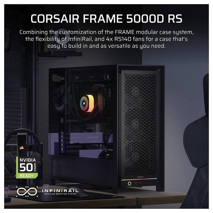 CORSAIR Midi FRAME 5000D Airflow Case. Black
