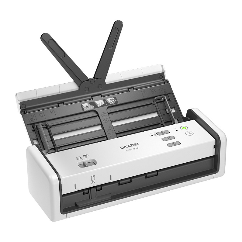 Brother ADS-1300 - Document scanner - Dual CIS - Duplex - A4 - 600 dpi x 600 dpi - up to 30 ppm (mono) , up to 30 ppm (colour) - ADF (20 sheets) - USB 2.0 (Host), USB-C 3.2 Gen 1