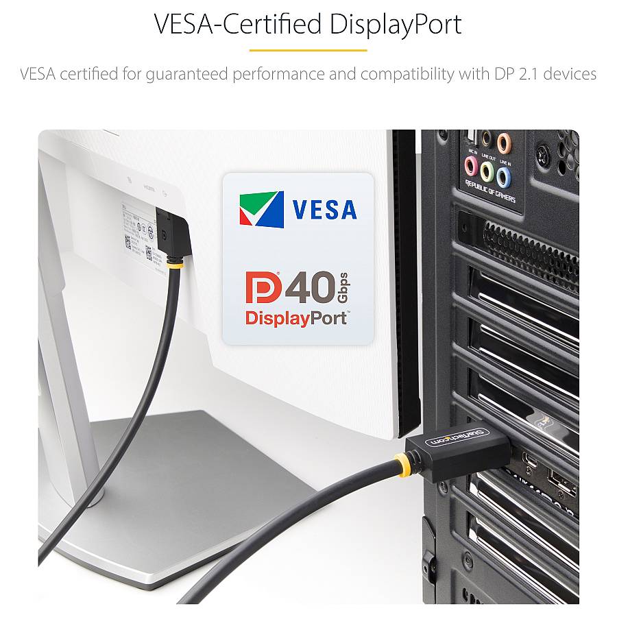 VESA-CERTIFIED DP 2.1 CABLE 2m