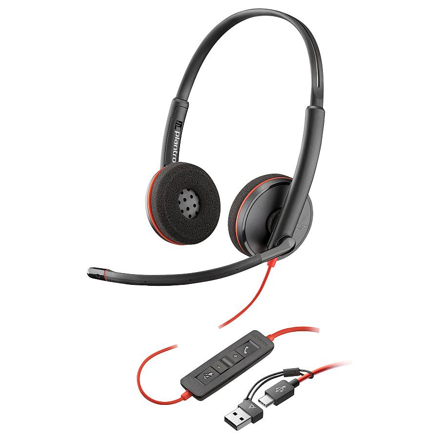 HP Poly Headset Blackwire C3215 Mono USB-C/A & 3.5 mm
