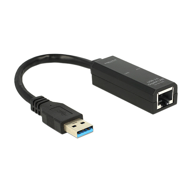 DeLock USB 3.0 > Gigabit LAN (ST-BU) Adapter Schwarz