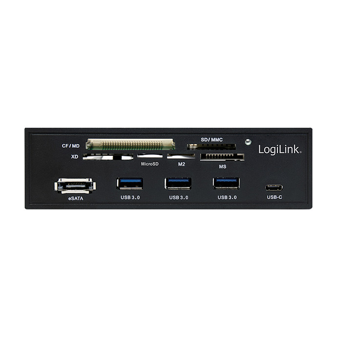 CardReader LogiLink 5.25 Multifunction Front Panel - Kartenleser - USB 3.0
