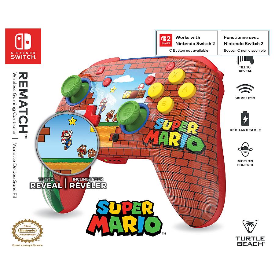 Turtle Beach Rematch Wireless NS Mario Bricks Reveal