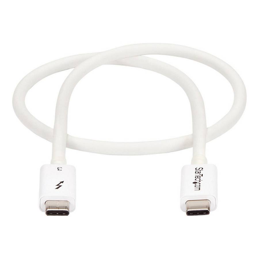 StarTech Thunderbolt 3 Cable - 40Gbps - 0.5m - White - Thunderbolt USB and DisplayPort Compatible