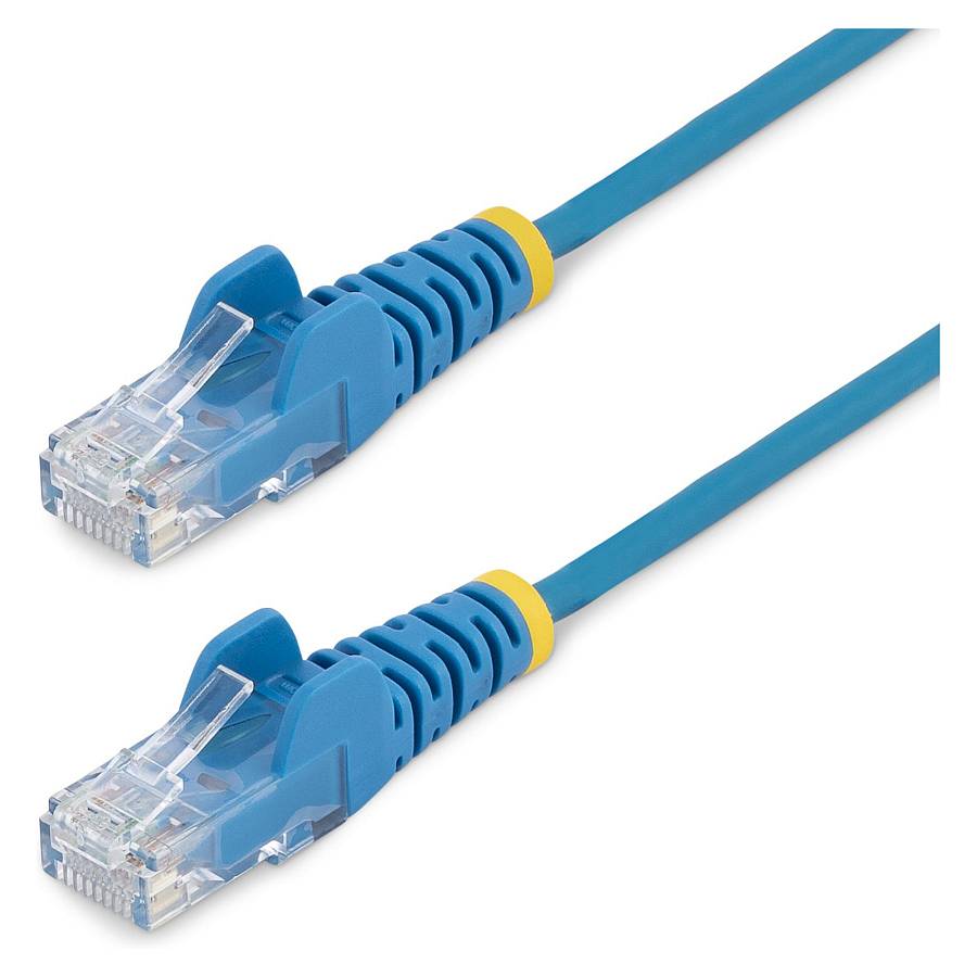 StarTech 2 m CAT6 Cable - Slim CAT6 Patch Cord - Blue - Snagless RJ45 Connectors - Gigabit Ethernet Cable - 28 AWG