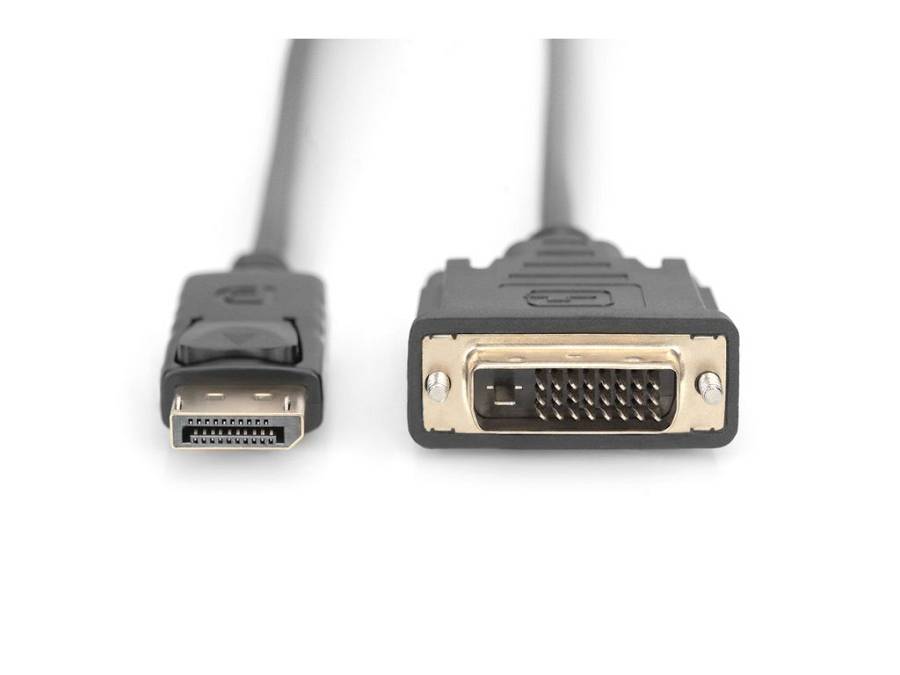 DIGITUS DisplayPort Adapterkabel, DP auf DVI-D, 3,0m, sw