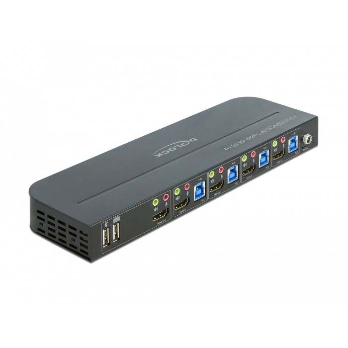 DELOCK HDMI KVM Switch 4K 60Hz mit USB 3.0 und Audio
